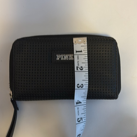 PINK BY VICTORIA SECRET Black Perforated Wallet/Wristlet Small and Chic - Picture 6 of 6